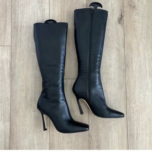 FLAW Tony Bianco Havana Heeled Boot in Black Nappa Size 6.5
